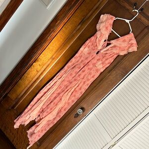 Free People Boho Pink Floral Dress sz M